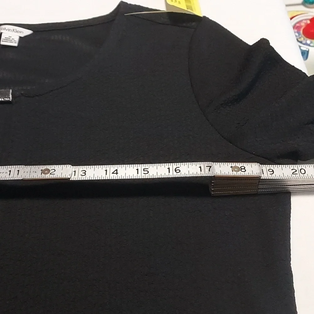 CALVIN klein womens blouse black size M in excellent condition - Picture 11 of 13